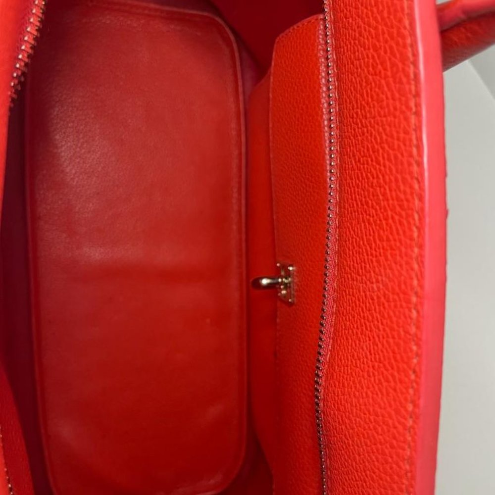 Christian Dior Calfskin Large Open Bar Tote Orange - Picture 5 of 7